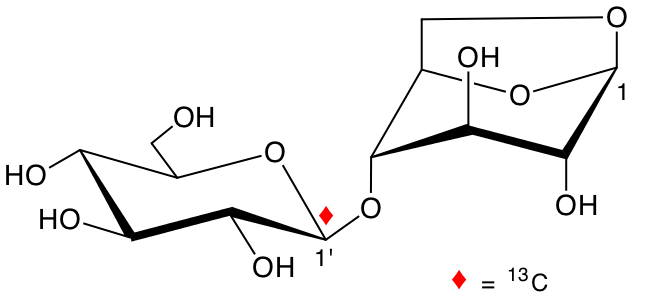 structure of [1'-13C]cellobiosan