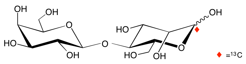 structure of Gal(b1-4)[1-13C]Man