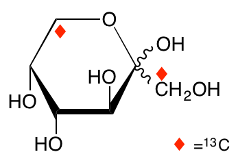 structure of D-[1,6-13C2]fructose