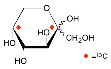 structure of D-[2,5-13C2]fructose