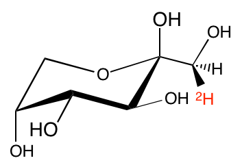 structure of D-[1-pro-S-2H]fructose