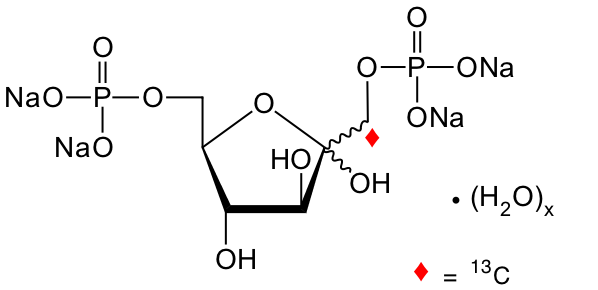 structure of D-[1-13C]fructose 1,6-bisphosphate (sodium salt)