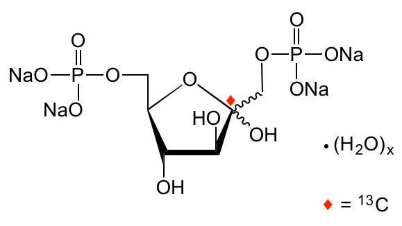 structure of D-[2-13C]fructose 1,6-bisphosphate (sodium salt)