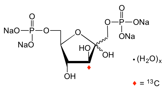 structure of D-[3-13C]fructose 1,6-bisphosphate (sodium salt)