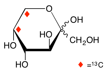 structure of D-[5,6-13C2]fructose