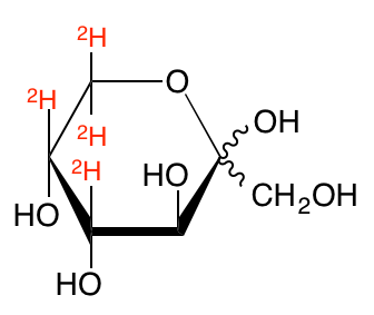 structure of D-[4,5,6,6'-2H4]fructose