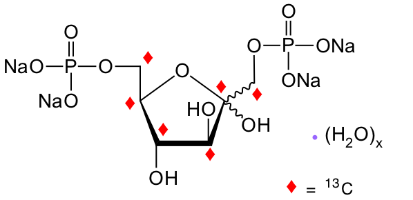 structure of D-[UL-13C6]fructose 1,6-bisphosphate (sodium salt)