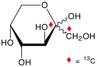 structure of D-[1,2-13C2]fructose