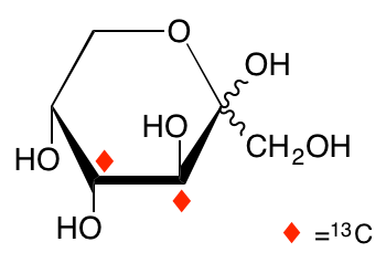 structure of D-[3,4-13C2]fructose