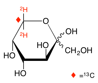 structure of D-[6-13C;6,6'-2H2]fructose