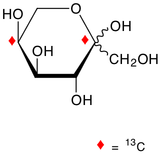 structure of L[2,5-13C2]-fructose