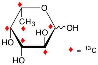 structure of L-[UL-13C6]fucose