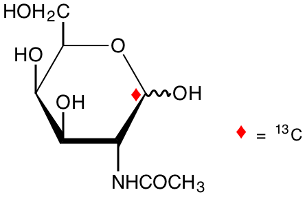 structure of N-acetyl-D-[1-13C]galactosamine