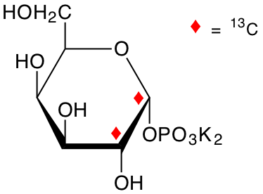 structure of alpha-D-[1,2-13C2]Gal1P