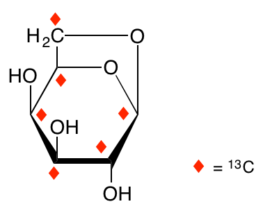 structure of 1,6-b-D-anhydrogalactose-13C6