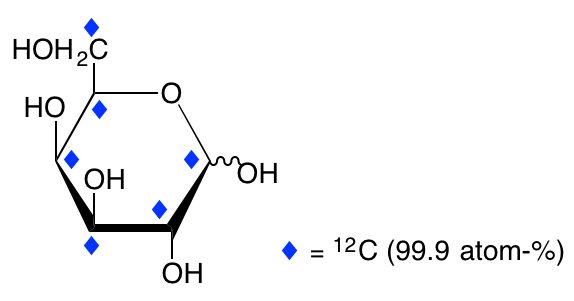 structure of D-[UL-12C6]galactose (13C depleted)