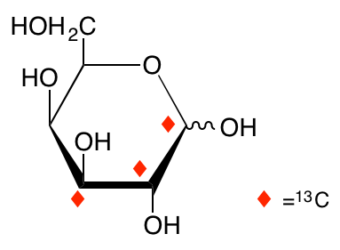 structure of D-[1,2,3-13C3]galactose