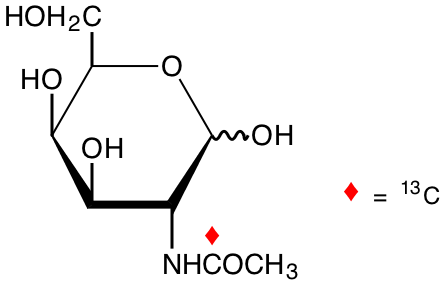 structure of N-[1-13C]acetyl-D-galactosamine