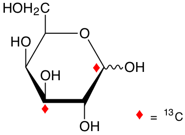 structure of D-[1,3-13C2]galactose