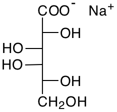 structure of D-galactonic acid, sodium salt