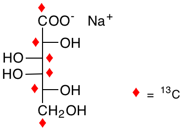 structure of D-[UL-13C6]galactonic acid, sodium salt