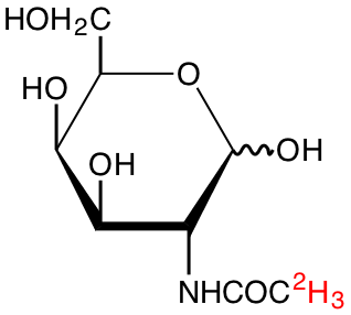 structure of N-[Me-2H3]acetyl-D-galactosamine