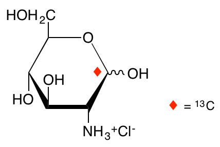 structure of D-[1-13C]glucosamine HCL