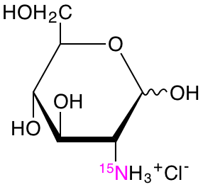 structure of D-[15N]glucosamine HCL