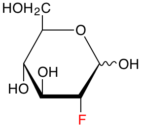 structure of 2-deoxy-2-fluoro-D-glucose