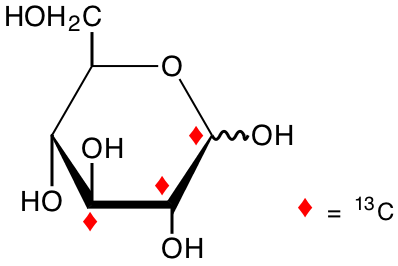 structure of D-[1,2,3-13C3]glucose