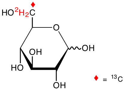 structure of D-[6-13C;6,6'-2H2]glucose