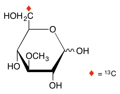 structure of 3-O-methyl-D-[6-13C]glucose