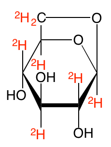 structure of 1,6-anhydro-beta-D-[UL-2H7]glucose