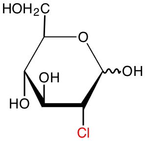 structure of 2-deoxy-2-chloro-D-glucose
