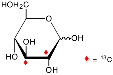 structure of D-[2,3-13C2]glucose