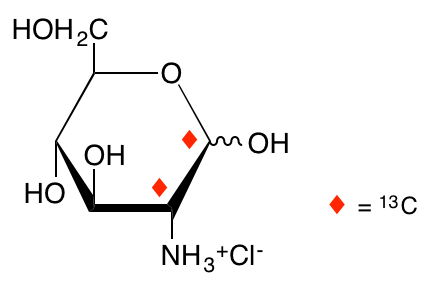 structure of D-[1,2-13C2]glucosamine HCL