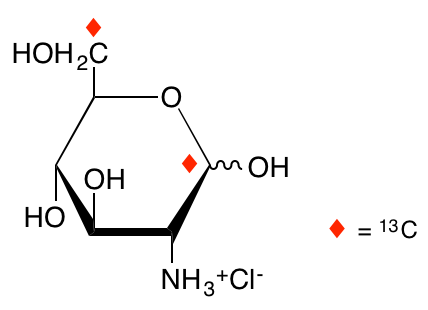 structure of D-[1,6-13C2]glucosamine HCL