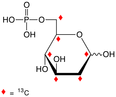 structure of [UL-13C6]2DG6P