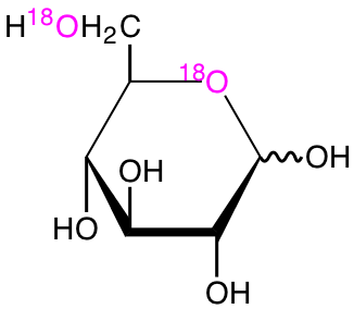 structure of D-[5,6-18O2]glucose