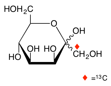 structure of D-manno-[1-13C]hept-2-ulose