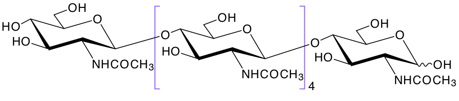 structure of hexaacetyl chito hexaose
