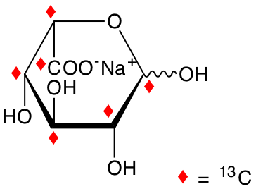 structure of L-[UL-13C6]iduronic acid, sodium salt