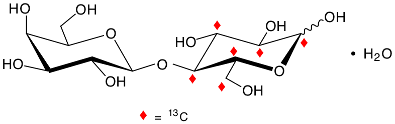 structure of [UL-13C6glc]lactose monohydrate