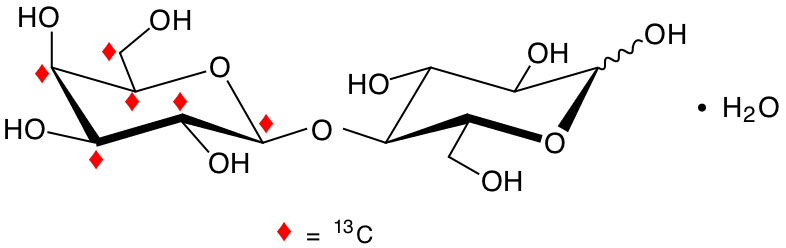 structure of [UL-13C6gal]lactose monohydrate