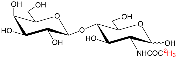 structure of N-[2H3]acetyl-D-lactosamine