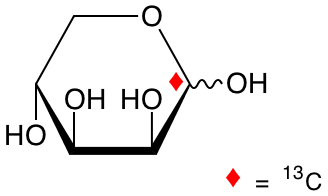 structure of D-[1-13C]lyxose