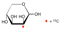 structure of D-[2-13C]lyxose