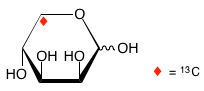 structure of D-[5-13C]lyxose