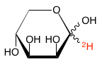 structure of D-[1-2H]lyxose