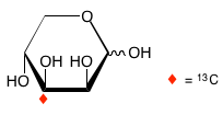 structure of D-[3-13C]lyxose